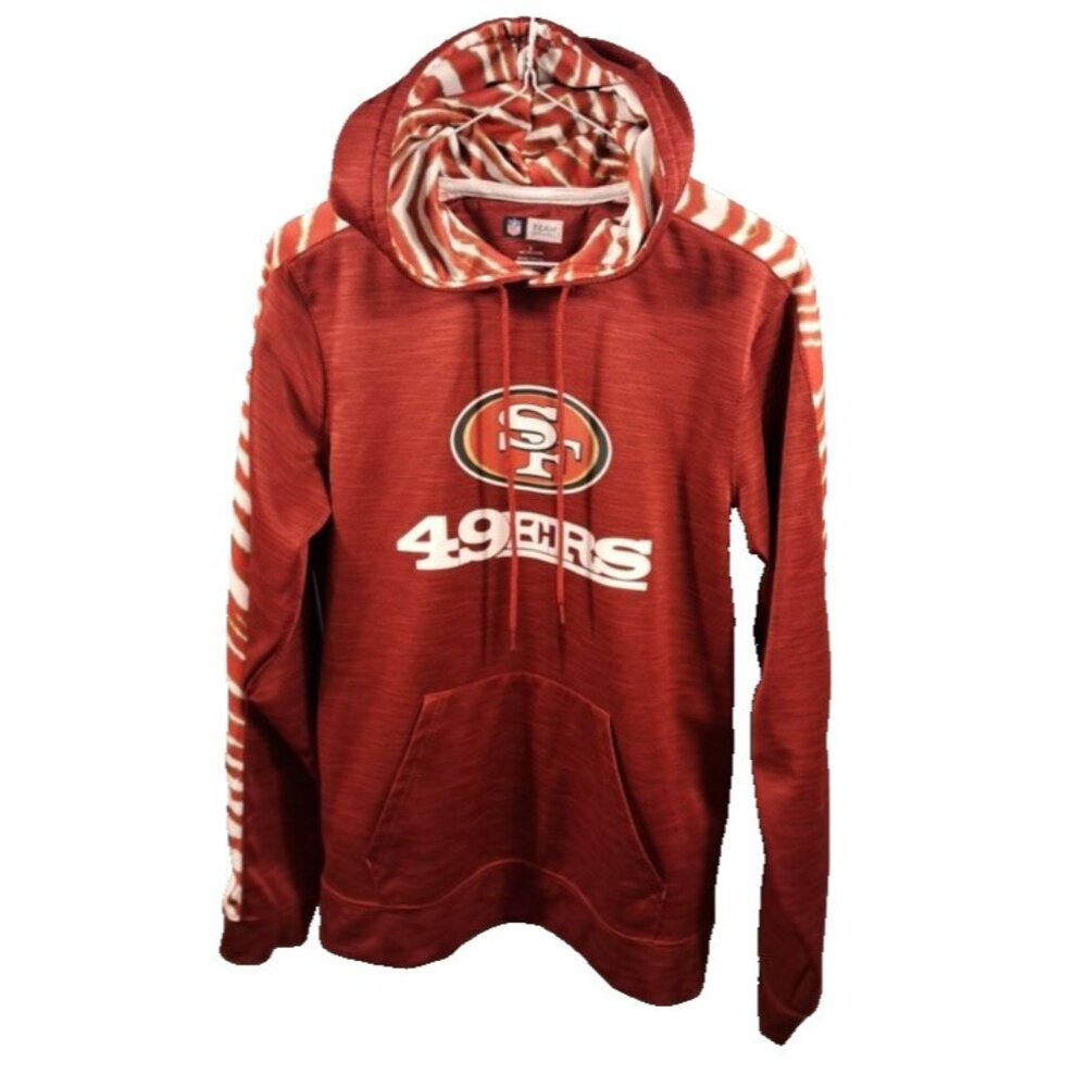 NFL Team Apparel Hoodie Mens Small San Francisco SF 49ers Red Pullover Football - Picture 1 of 8